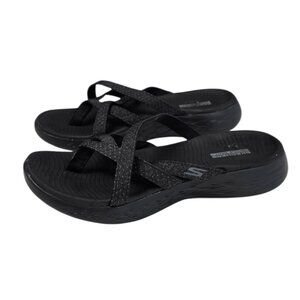 Skechers Goga Mat, Go Flex Express Sandals,Toe Post, Comfort, Size 7